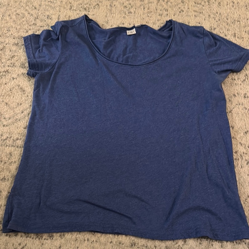 BP Blue Relaxed Short Sleeve Scoop Neck T-Shirt